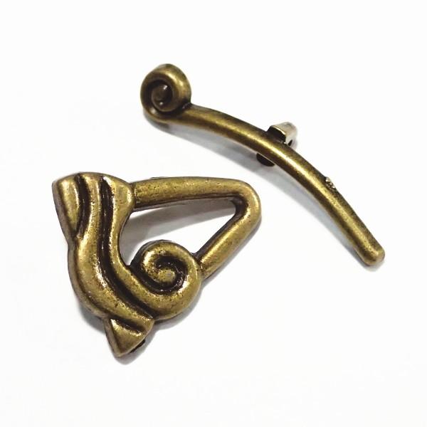 3425-《トグル》　アジアントグル　真鍮古美　バーの長さ３０mm　５ペア/１セット | 