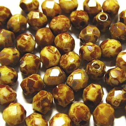 0359-4FC/T0300　ホワイトピカソ不透明　４ミリ　５０個/１パック | 