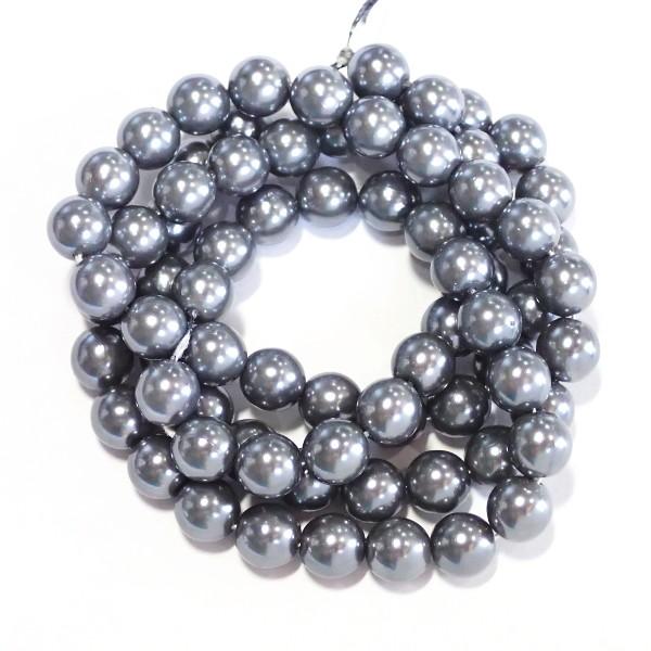 3676-《チェコグラスパール》　ストーム　８mm丸玉　約５５cm　１本/１パック | 