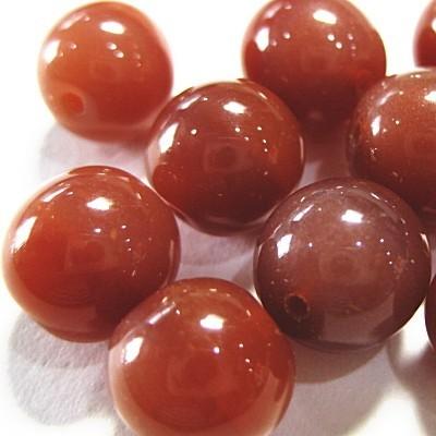 0378-10RD/12000 【チェコ　１０丸】 ミルキーキャメル　１０ミリ　１０個/１パック | 