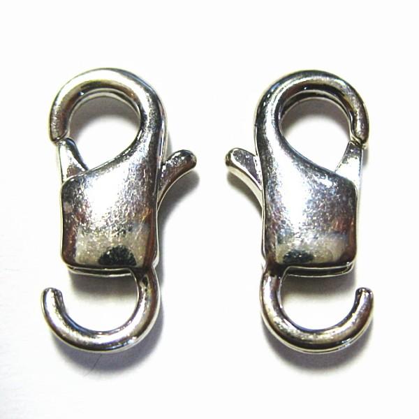 3820-【基本パーツ】　オープンカニカン　銀色　６x１５mm　２個/１セット | 