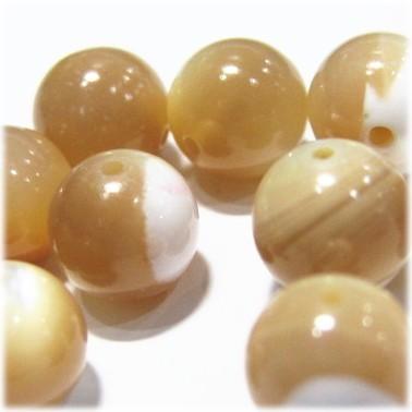 3832-天然石 8mm丸玉 マザーオブパールナチュラル 10粒 | 