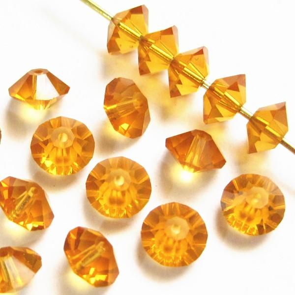 3845-swarovski　＃5305　トパーズ　６mm　２５個/１パック | 