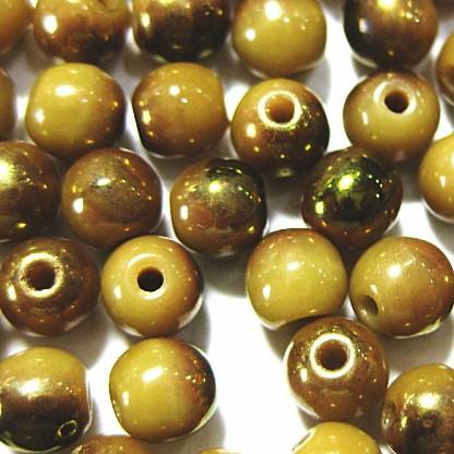 3853-4RD/HL13080 【チェコ４丸】 ラスターピンクベージュ　４ミリ　100個/１パック | 