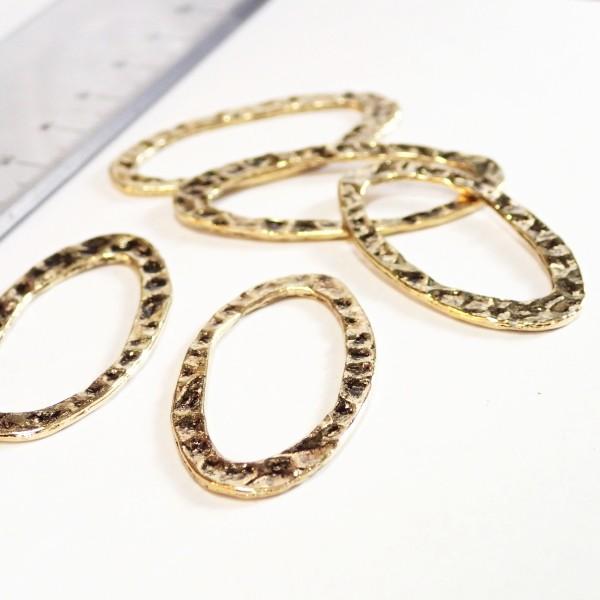 3860-《輪パーツ》　リングパーツ　金古美　３９x２０mm　５個/１パック | 