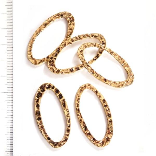 3860-《輪パーツ》　リングパーツ　金古美　３９x２０mm　５個/１パック |  | 01