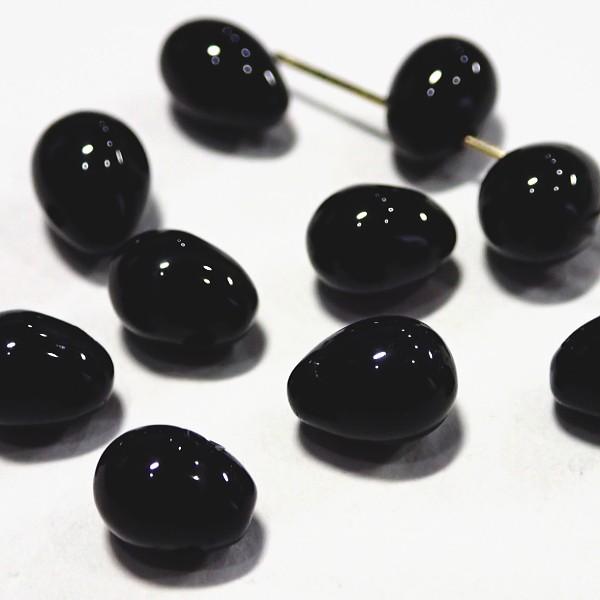 3899-《天然石たまごのたね》　オニキス　７ｘ４mm　１０個/１パック | 