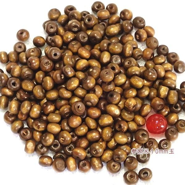 3920-【ウッドビーズ】　７ｘ５mm（ホール１．５mm）　約２５０個　２０ｇ/１パック | 
