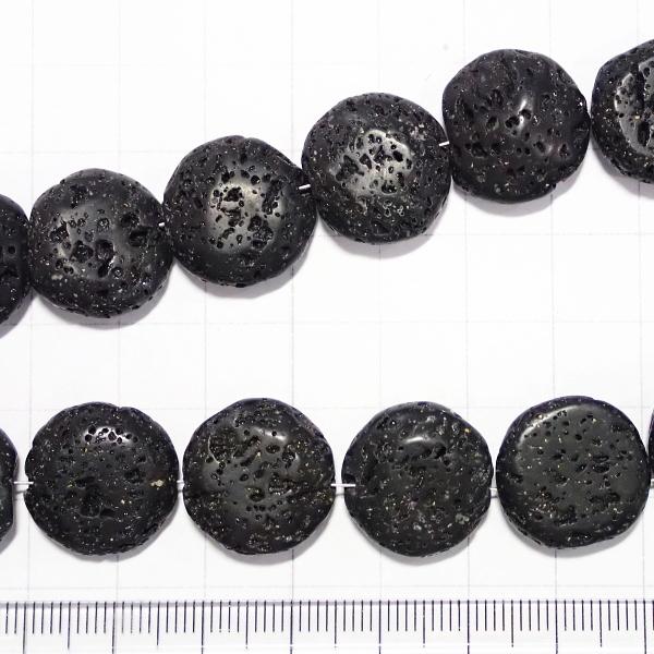 4004-《天然石５００円均一》　ラバストーン　１７mm平均　約３３cm/１本 |  | 01