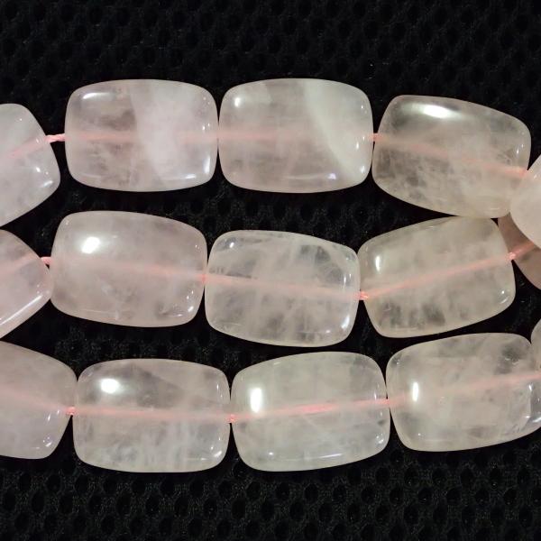 4017-《天然石５００円均一》　ローズクォーツ　平均２２ｘ１６mm　約３８cm/１本 |  | 02