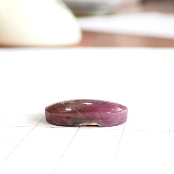 4022-『天然石ルース』　ルビー（ホール無）　約１９ｘ１５mm（３．４ｇ）　１個 |  | 02