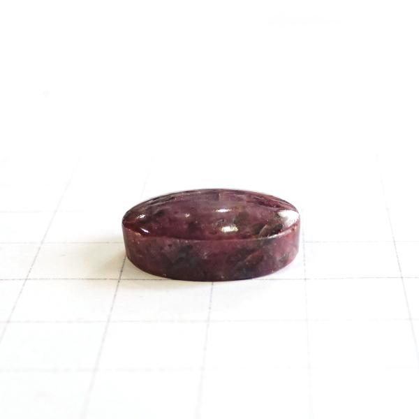 4025-『天然石ルース』　ルビー（ホール無）　約１９ｘ１６mm（５．４ｇ）　１個 |  | 02