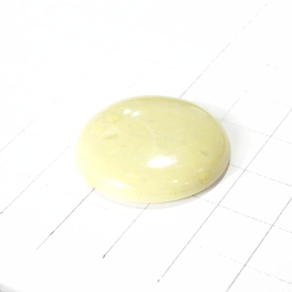 4033-『天然石ルース』　サーペンティン（ホール無）　約２７mm（６．８ｇ）　１個 |  | 01