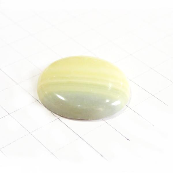 4039-『天然石ルース』　サーペンティン（ホール無）　約２９mm（８．１ｇ）　１個 |  | 01