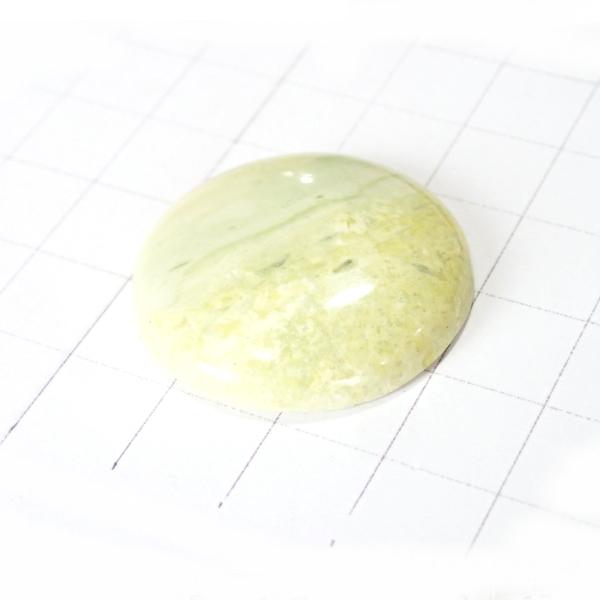 4041-『天然石ルース』　サーペンティン（ホール無）　約３０mm（８．１ｇ）　１個 |  | 01