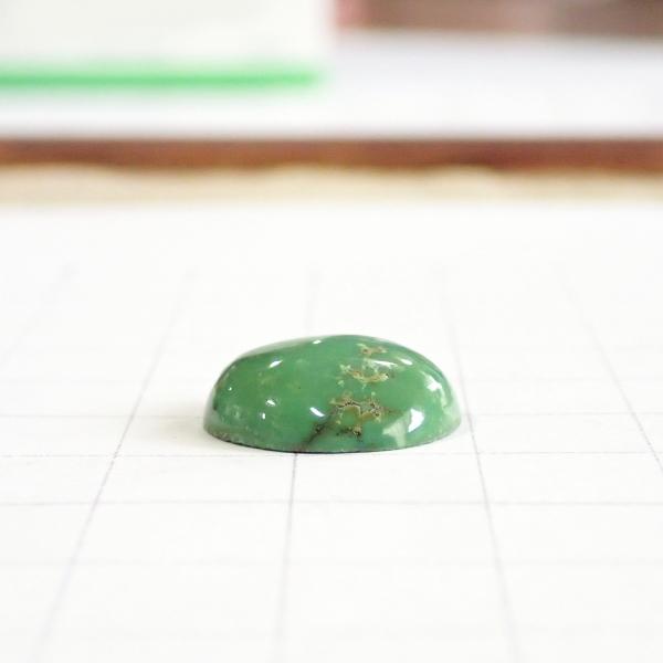 4056-『天然石ルース』　ターコイズ（ホール無）　約１５mm（１．７ｇ）　１個 |  | 02