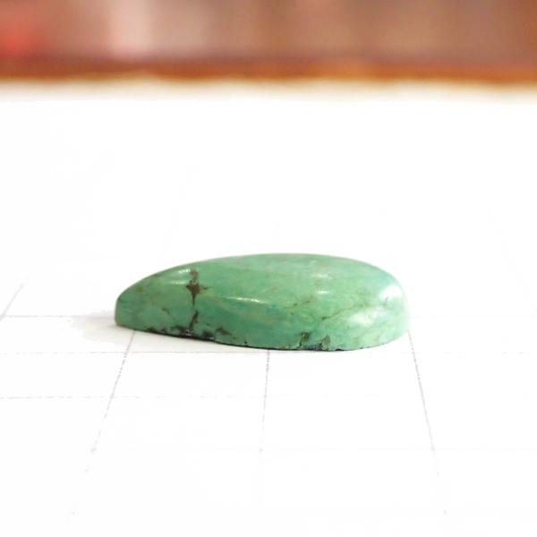 4058-『天然石ルース』　ターコイズ（ホール無）　約２１ｘ１６mm（２．１ｇ）　１個 |  | 02