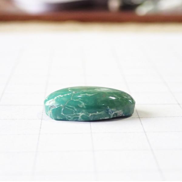 4059-『天然石ルース』　ターコイズ（ホール無）　約１９ｘ１２mm（２．２ｇ）　１個 |  | 02
