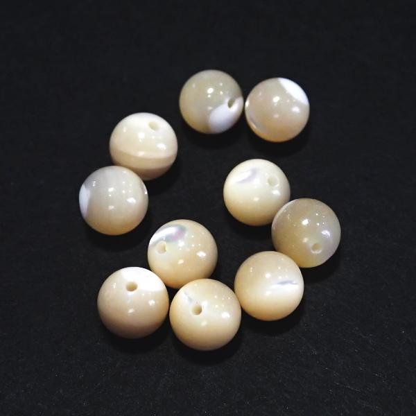 4060-天然石 6mm丸玉 マザーオブパール・ナチュラル 10粒 |  | 01