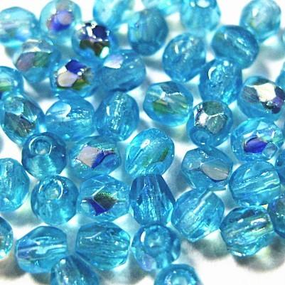0407-3FC/6002AB　アクアマリンオーロラ　３ミリ　５０個/１パック | 