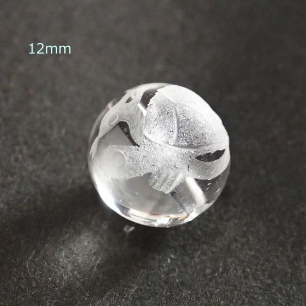 4076-《天然石水晶彫　四神》　玄武-北神　１２mm　１個 | 