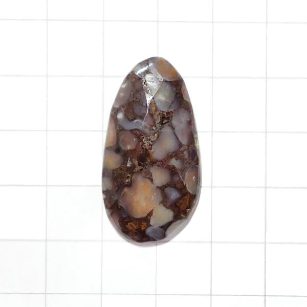 4082-『天然石ルース』　アゲート※カット有※（ホール無）　約３４ｘ１８mm（５．１ｇ）　１個 | 