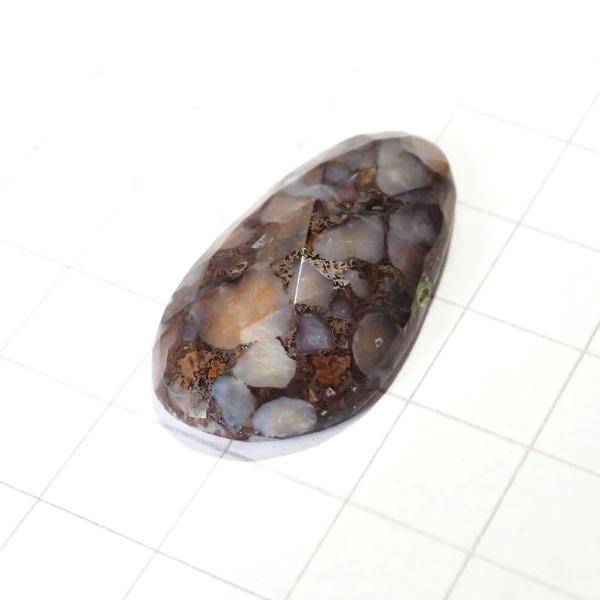 4082-『天然石ルース』　アゲート※カット有※（ホール無）　約３４ｘ１８mm（５．１ｇ）　１個 |  | 02