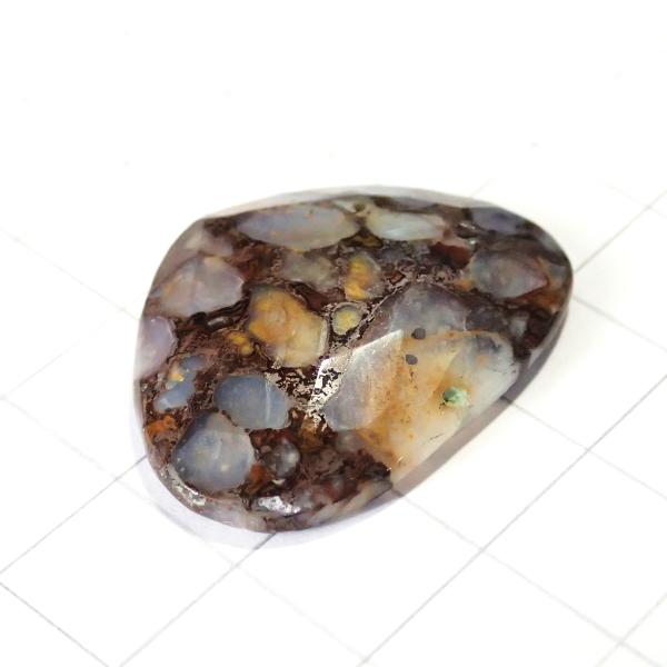 4083-『天然石ルース』　アゲート※カット有※（ホール無）　約３１ｘ２４mm（５．５ｇ）　１個 |  | 02