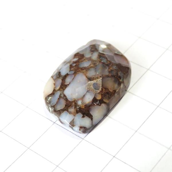 4084-『天然石ルース』　アゲート※カット有※（ホール無）　約３４ｘ２０mm（６．１ｇ）　１個 |  | 01