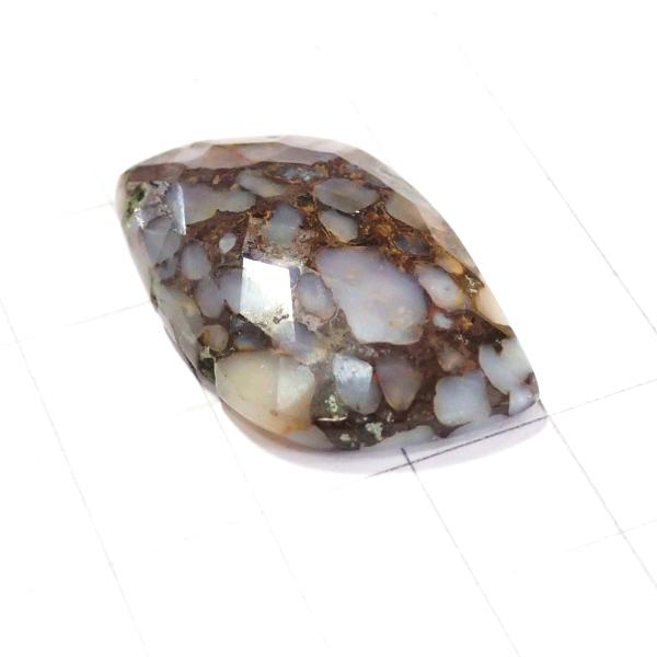 4084-『天然石ルース』　アゲート※カット有※（ホール無）　約３４ｘ２０mm（６．１ｇ）　１個 |  | 02