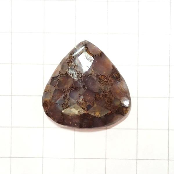 4085-『天然石ルース』　アゲート※カット有※（ホール無）　約２８ｘ２８mm（６．４ｇ）　１個 | 