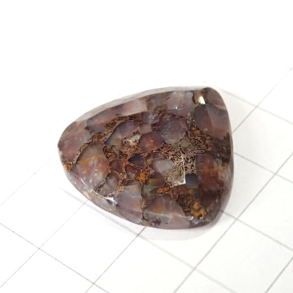 4085-『天然石ルース』　アゲート※カット有※（ホール無）　約２８ｘ２８mm（６．４ｇ）　１個 |  | 01