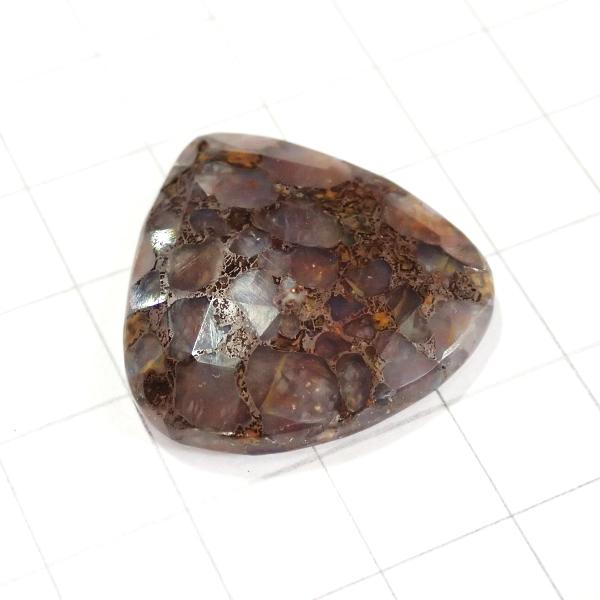 4085-『天然石ルース』　アゲート※カット有※（ホール無）　約２８ｘ２８mm（６．４ｇ）　１個 |  | 02