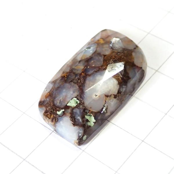 4087-『天然石ルース』　アゲート※カット有※（ホール無）　約３４ｘ１９mm（７．２ｇ）　１個 |  | 01