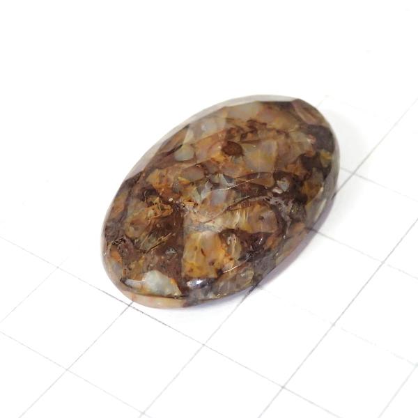 4091-『天然石ルース』　アゲート※カット有※（ホール無）　約３４ｘ２１mm（８．３ｇ）　１個 |  | 01