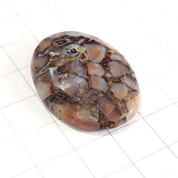 4093-『天然石ルース』　アゲート※カット有※（ホール無）　約３５ｘ２５mm（８．７ｇ）　１個 |  | 02