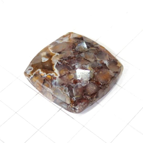 4094-『天然石ルース』　アゲート※カット有※（ホール無）　約２８ｘ２８mm（８．８ｇ）　１個 |  | 01