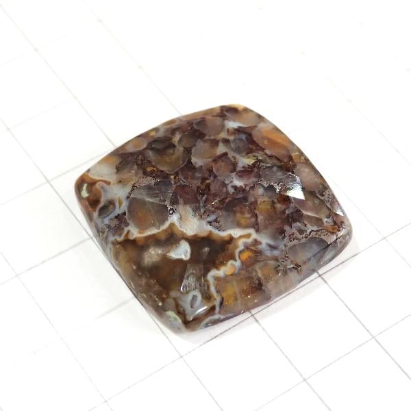 4094-『天然石ルース』　アゲート※カット有※（ホール無）　約２８ｘ２８mm（８．８ｇ）　１個 |  | 02