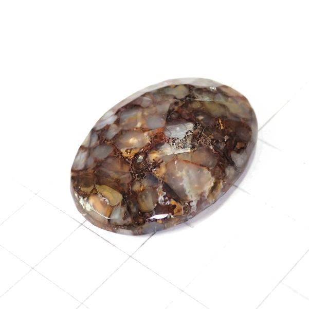 4096-『天然石ルース』　アゲート※カット有※（ホール無）　約３４ｘ２４mm（９．１ｇ）　１個 |  | 01