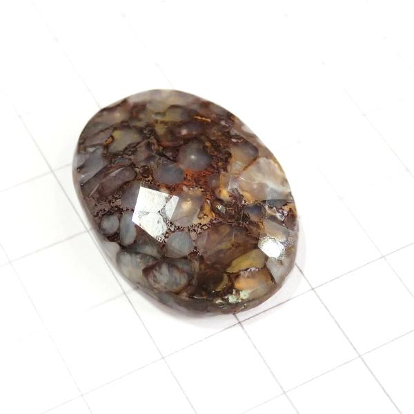 4096-『天然石ルース』　アゲート※カット有※（ホール無）　約３４ｘ２４mm（９．１ｇ）　１個 |  | 02