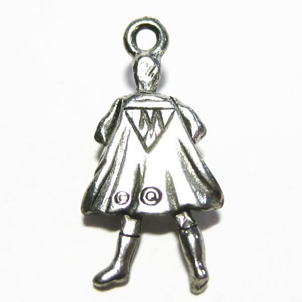 4115-【ＮＹピューター】　スーパーヒーロー　チャーム　銀古美　２０mm　５個/１セット |  | 01