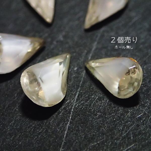 4138-《Vintage・カボション》　Ｐｅａｒ　８ｘ５mm　２個/１セット |  | 01