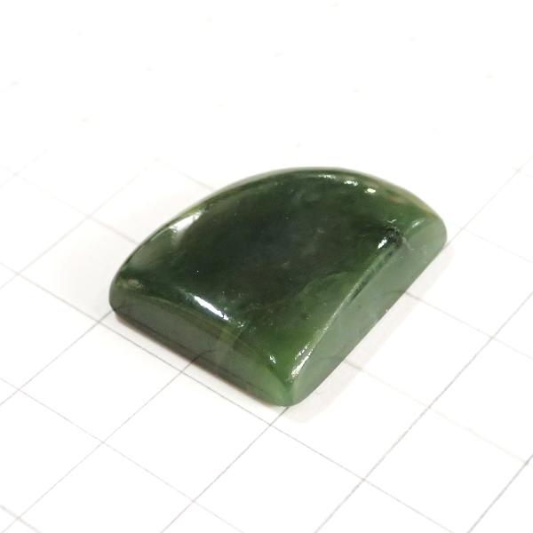 4173-『天然石ルース』　ネフライト（ホール無）　約２６ｘ２２mm（８．８ｇ）　１個 |  | 01