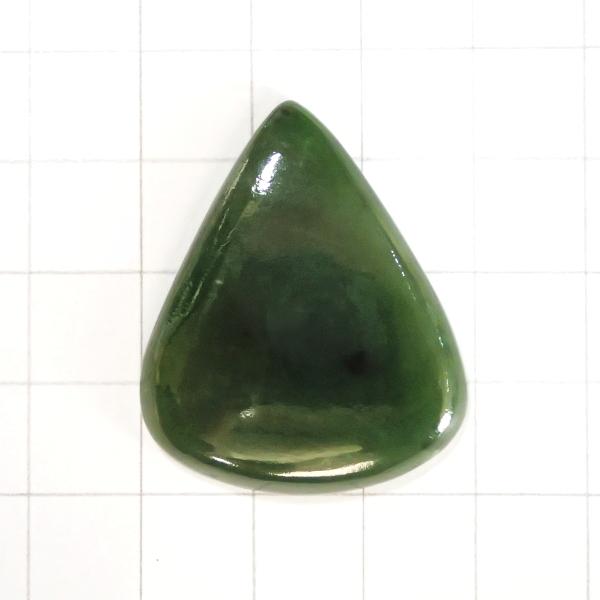 4176-『天然石ルース』　ネフライト（ホール無）　約３５ｘ２９mm（９．６ｇ）　１個 | 
