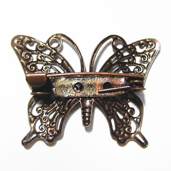 4177-《ブローチ》　バタフライ　銅古美　２６x３６mm　２個/１セット |  | 01