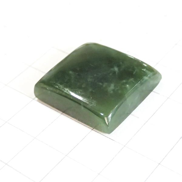4178-『天然石ルース』　ネフライト（ホール無）　約２５ｘ２４mm（１１．５ｇ）　１個 |  | 01