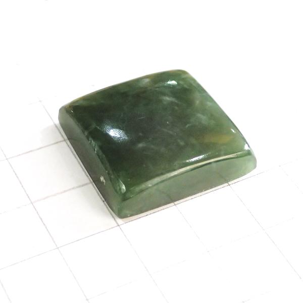 4178-『天然石ルース』　ネフライト（ホール無）　約２５ｘ２４mm（１１．５ｇ）　１個 |  | 02