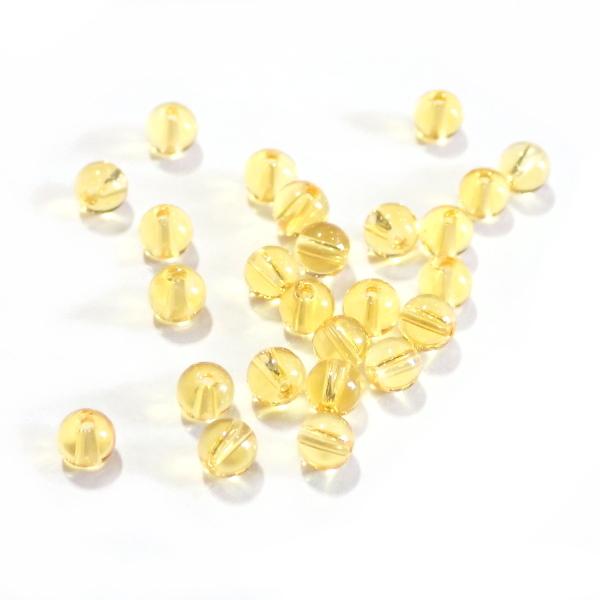 4208-天然石 4mm丸玉 シトリン 25粒 | 