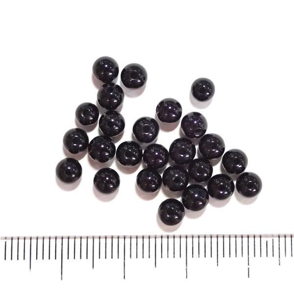 4252-天然石 4mm丸玉 オニキス 25粒 |  | 01
