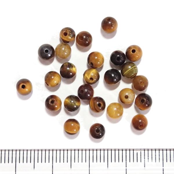 4274-天然石 4mm丸玉 タイガーアイ 25粒 |  | 01